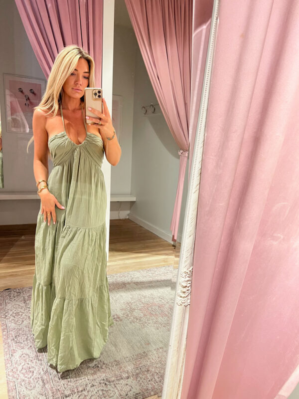 COCO COTTON DRESS - PISTACHE