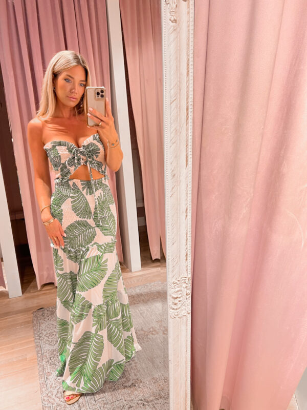 PALMA PRINT DRESS - GREEN - Afbeelding 2