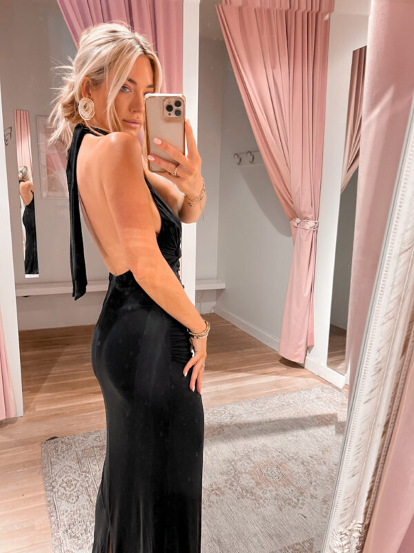 ALBA CHIFFON DRESS - BLACK - Afbeelding 2