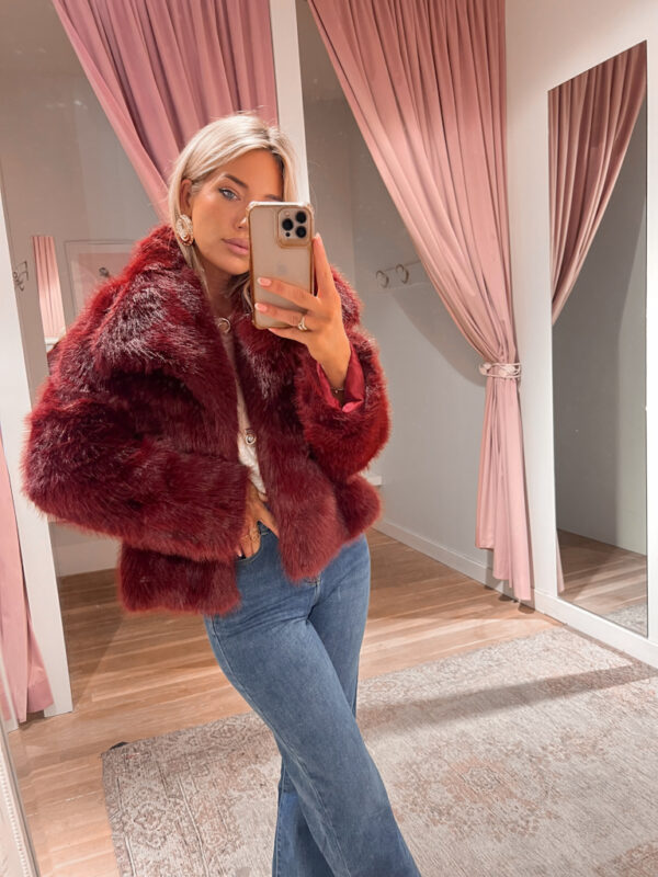 FURRY JACKET LOLA - BORDO - Afbeelding 2
