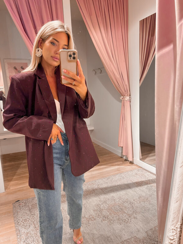 STRASS BLAZER - BORDO