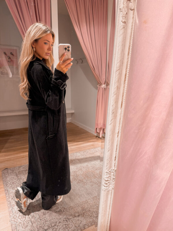 SOFT TRENCHCOAT -BLACK - Afbeelding 2