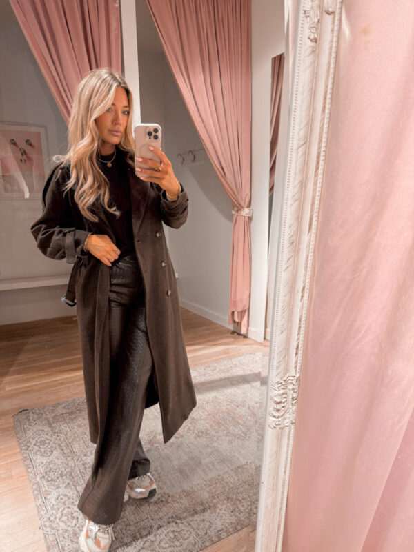 SOFT TRENCHCOAT -CHOCO - Afbeelding 4