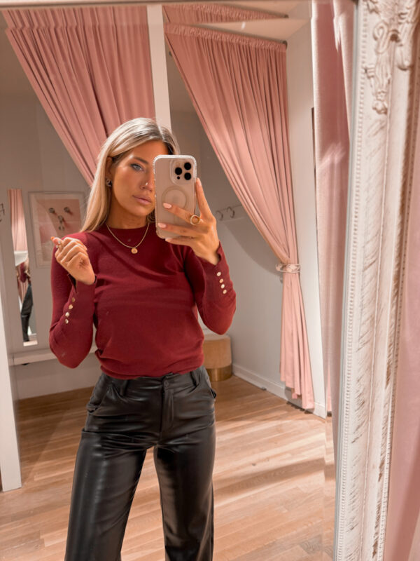 TOP GOLDEN BUTTON-BORDO