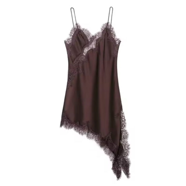 LACE DRESS BROWN