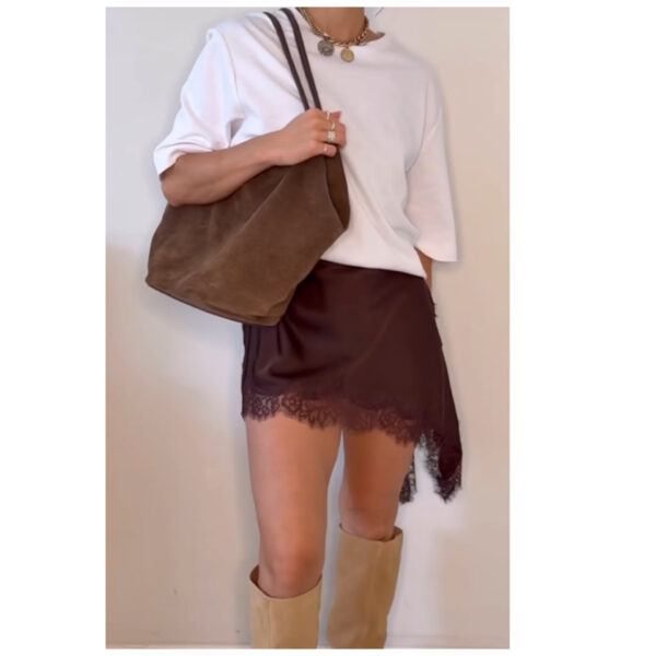 LACE DRESS BROWN - Afbeelding 4