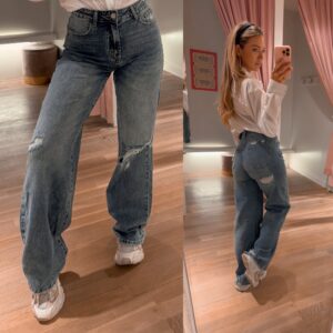 Ripped stretch jeans