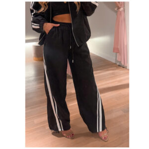 Stripe pantalon -black