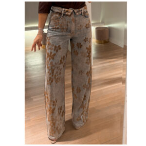 Jeans sparkling flower