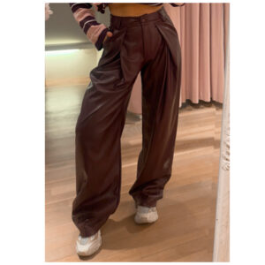 Harper vegan leather pants - bordo