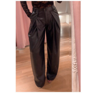 Harper vegan leather pants - black