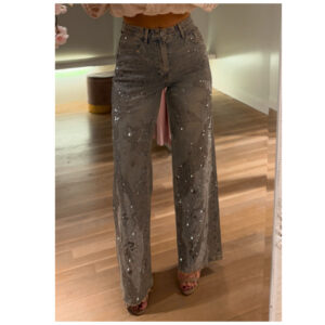 Rhinestone glam jeans