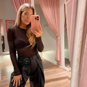 Glitter mesh top