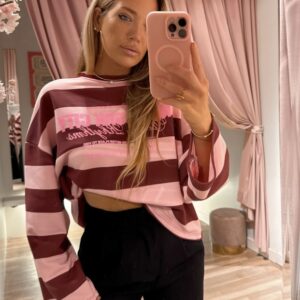 New york city sweater - bordo/pink