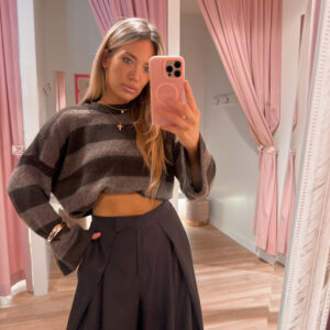 Sienna stripe knit - mocca