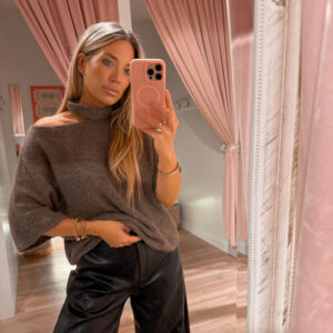 Lexi cut out knit - taupe