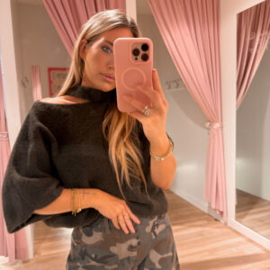 Lexi cut out knit - army