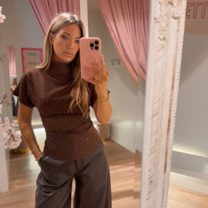Glam top - brown