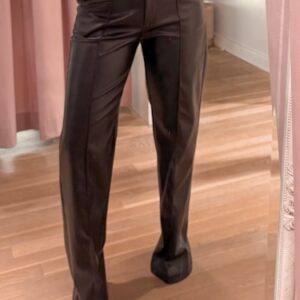 Milano vegan leather pantalon - brown