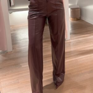 Milano vegan leather pantalon - bordo