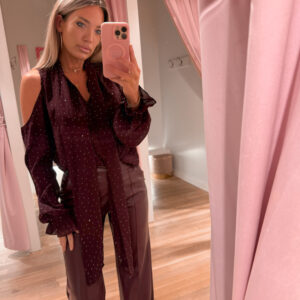 Diamond shoulder blouse - Bordo