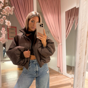 Maddie balloon jacket - brown