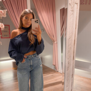 Femme choker tee - navy