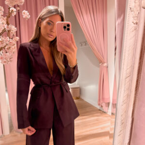 Femme fatale blazer - plum