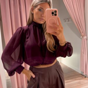Chiffon blouse - bordo