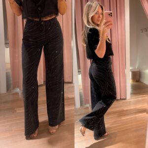 All over diamond jeans -queen hearts