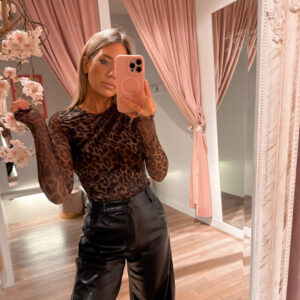 Glittery mesh body -leo