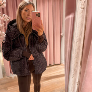 Sparkle check jacket