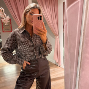 Faye sparkle blouse - brown