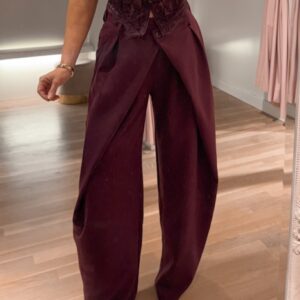 Lana layer pantalon - bordo