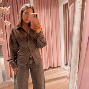 Bella waist blouse - brown