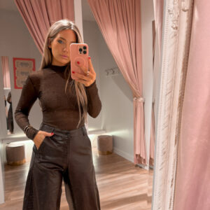 Mesh sparkle body - brown