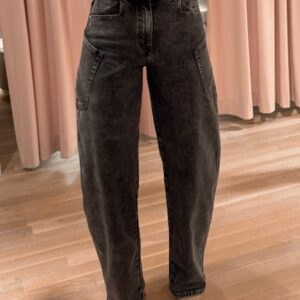 Jade barrel jeans -queen hearts grey
