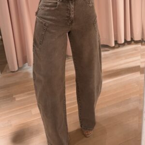 Jade barrel jeans -queen hearts brown