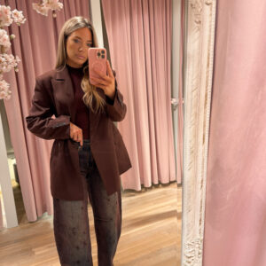 Sculpted blazer - bordo